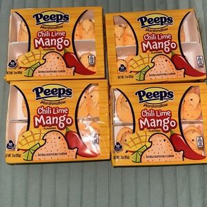 Peeps Chili Lime Mango Marshmallow Chicks Lot of 4 Limited Flavor NEW, Sealed